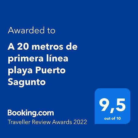A 20 Metros De Primera Linea Playa Puerto Sagunto Ascensor Wifi Exterior foto